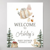 Winterkleidung ist kalt draußen Willkommen Poster (Vorne)