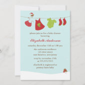 Winterkleidung Kinderdusche Einladung (Vorderseite)