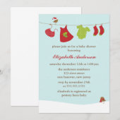 Winterkleidung Kinderdusche Einladung (Vorne/Hinten)