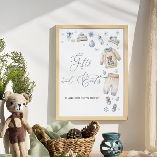 Winterkleidung Kinderdusche Geschenkbuch Poster