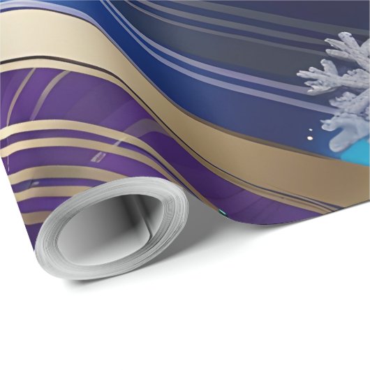 Winterkönigliches elegantes Packpapier (Rolleneckpunkt)
