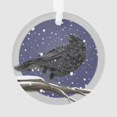 Winterkrähe Ornament (Rückseite)