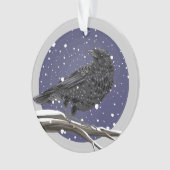 Winterkrähe Ornament (Vorderseite)