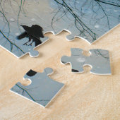 Winterkrähen im Schnee Puzzle (Seite)