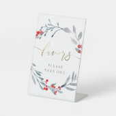 Winterkranz begünstigt Podestschild Sockelschild (Vorderseite)