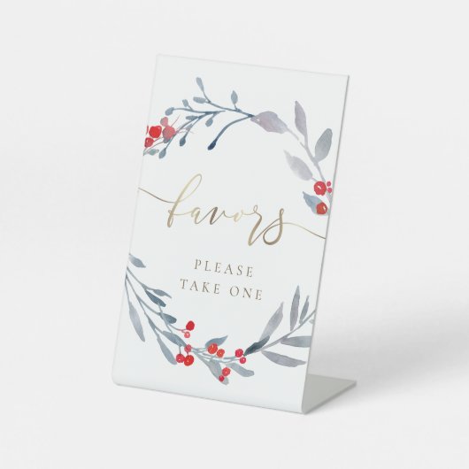 Winterkranz begünstigt Podestschild Sockelschild (Vorderseite)