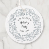 Winterkranz der weißen Beeren Geschenkanhänger (Vorderseite)