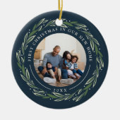 Winterkranz | Erste Weihnachten in unserer neuen Z Keramik Ornament (Vorne)