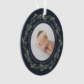 Winterkranz | Erstes Weihnachtsfest des Kindes Ornament (Vorderseite)