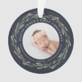 Winterkranz | Erstes Weihnachtsfest des Kindes Ornament (Vorderseite)