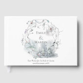 Winterkranz-Foliage Festliche Wasserfarben Hochzei Gästebuch (Vorderseite)
