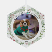 Winterkranz Foto der Begleiter Ornament Aus Glas (Rückseite)