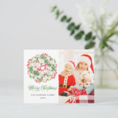 Winterkranz Foto Weihnachtsfeiertag Postkarte (Stehend Vorderseite)