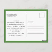 Winterkranz Foto Weihnachtsfeiertag Postkarte (Rückseite)