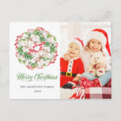 Winterkranz Foto Weihnachtsfeiertag Postkarte (Vorderseite)