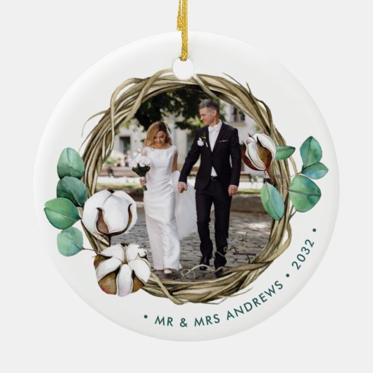  | Winterkranz Keramik Ornament (Hinten)