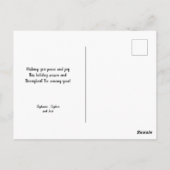 Winterkranz Neue Zuhause für die Urlaubskarte Postkarte (Rückseite)