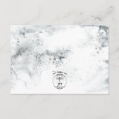 Winterkranz & Roter Kardinal Details Hochzeit Begleitkarte (Rückseite)