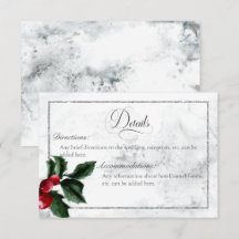 Winterkranz & Roter Kardinal Details Hochzeit