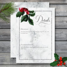 Winterkranz & Roter Kardinal Details Hochzeit