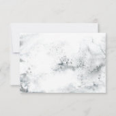 Winterkranz & Roter Kardinal Hochzeitsessen RSVP Karte (Rückseite)