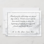 Winterkranz und Rote Kardinal Hochzeit Dankeskarte (Rückseite)