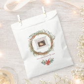 Winterkraut Gemütlicher Kamin Frohe Weihnachten Geschenktütchen (Ausgeschnitten)