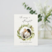 Winterkraut Merry & Bright Weihnachten Foto (Stehend Vorderseite)