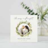 Winterkraut Merry & Bright Weihnachten Foto (Stehend Vorderseite)