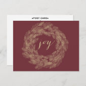 WINTERKREATH | JOY | STYLISH HOLIDAY POSTCARD FEIERTAGSPOSTKARTE (Vorne/Hinten)