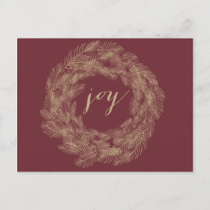 WINTERKREATH JOY STYLISH HOLIDAY POSTCARD FEIERTAGSPOSTKARTE