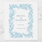 Winterkreidesdesign Weinetikett (Einzelnes Label)