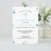 Winterkreuzbestätigung für Snowflake Einladung (Stehend Vorderseite)