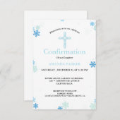 Winterkreuzbestätigung für Snowflake Einladung (Vorne/Hinten)