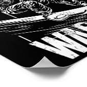 Winterkrieger Snowboarden Skeleton Snowboarder Poster (Ecke)