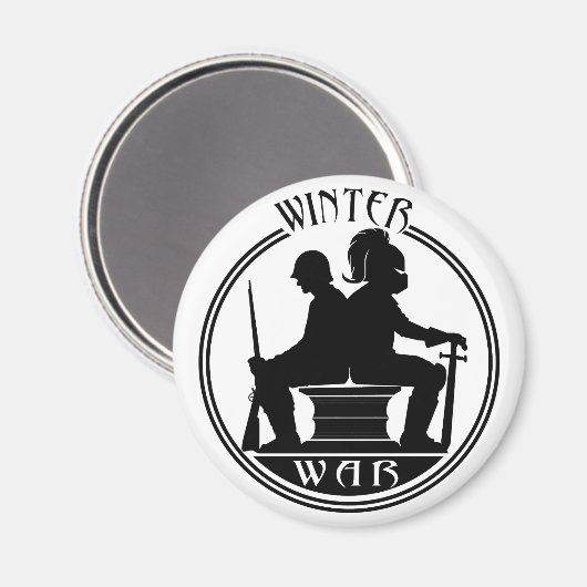 Winterkriegsmagnet Magnet (Vorderseite/Rückseite)