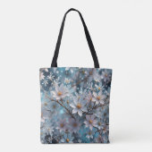 Winterkristall Frost Sakura Blossom Tasche (Rückseite)
