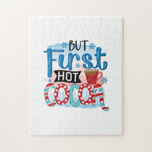 Winterkunst, aber erster heißer Kaffee Puzzle