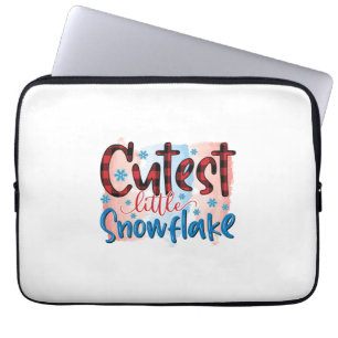 Winterkunst Niedliche Schneeflocke Laptopschutzhülle