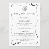 Winterkupiden Ski Hochzeitkarte Programm (Vorderseite)