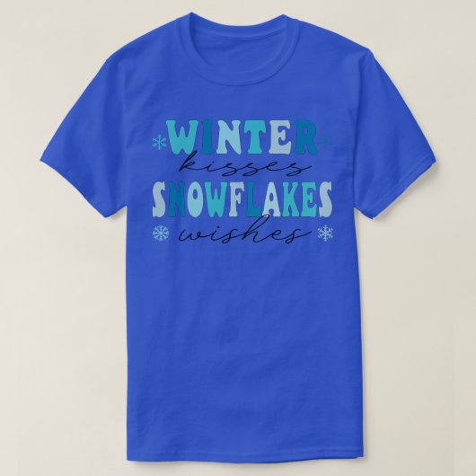 Winterküsse Schneeflocken wünscht Wintersaison Spa T-Shirt (Design vorne)