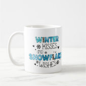 Winterküsse und Schneeflocken Kaffeetasse (Links)