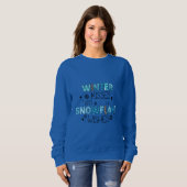 Winterküsse und Schneeflocken Sweatshirt (Vorne ganz)