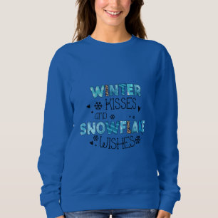 Winterküsse und Schneeflocken Sweatshirt