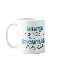 Winterküsse und Schneeflocken wünschen Winterurlau