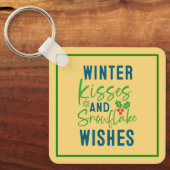 Winterküsse und Schneeflockenwünsche-51963 Schlüsselanhänger (Vorderseite)