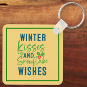 Winterküsse und Schneeflockenwünsche-51963 Schlüsselanhänger (Rückseite)