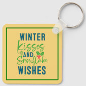 Winterküsse und Schneeflockenwünsche-51963 Schlüsselanhänger (Rückseite)