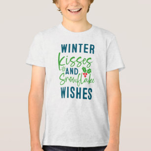 Winterküsse und Schneeflockenwünsche-51963 T-Shirt Tri-Blend Shirt