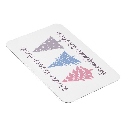 Winterküsse und Snowflake-Wünsche Magnet (Rechte Seite)